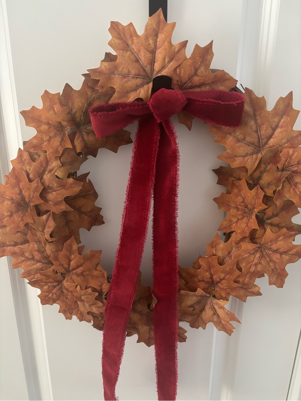 Handmade Autumn Wreath Maple Wine Bow Custom Designed Choose A🍁 🍂 Final Sale